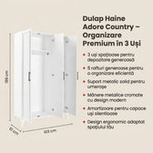 Dulap Haine Adore Country, 3 usi, Alb, 103x199x51 cm, detaliu produs