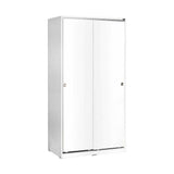 Dulap Haine Adore cu 2 usi glisante si 6 compartimente, Alb, 94x182x52 cm