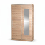 Dulap Haine Adore Elit Plus, 2 usi glisante cu oglinda, Sonoma, 120x207x52 cm