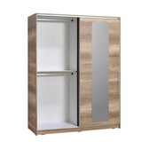 Dulap Haine Adore Elit XL, 2 usi glisante cu oglinda si 3 umarase, Lemn, Natural - Sonoma, 160x207x60 cm, foto produs 9