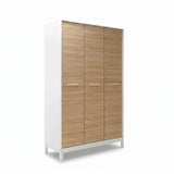 Dulap Haine Adore London, 3 usi, Alb - Stejar, 120x202x52 cm