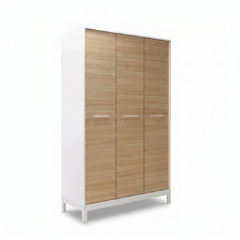 Dulap Haine Adore London, 3 usi, Alb - Stejar, 120 x 202 x 52 cm