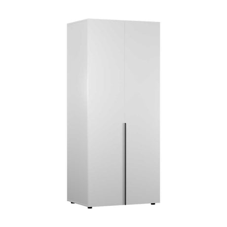 Dulap Haine Adore Oryana cu 2 usi si umeras, Alb - Nuc, 90x210x62 cm