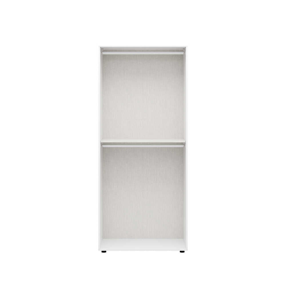 Dulap Haine Adore Oryana cu 2 usi si umeras, Alb - Nuc, 90x210x62 cm - Alb