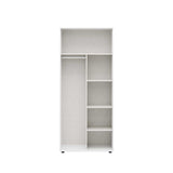 Dulap Haine Adore Oryana cu 5 rafturi si umeras, Alb - Nuc, 90x210x62 cm - Dulap Haine Adore Oryana cu 5 rafturi si umeras, Alb - Nuc, 90x210x62 cm