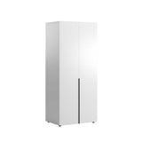 Dulap Haine Adore Oryana cu 5 rafturi si umeras, Alb - Nuc, 90x210x62 cm - Alb