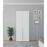 Dulap Haine Adore Oryana cu 2 usi si umeras, Alb - Nuc, 90x210x62 cm - Alb