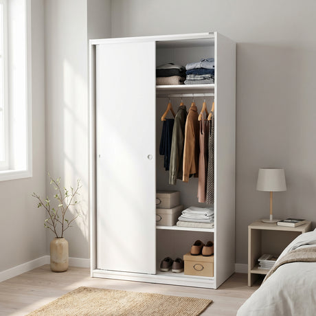 Dulap Haine Adore Slide Compact, 2 usi glisante, 94 x 182 x 52 cm
