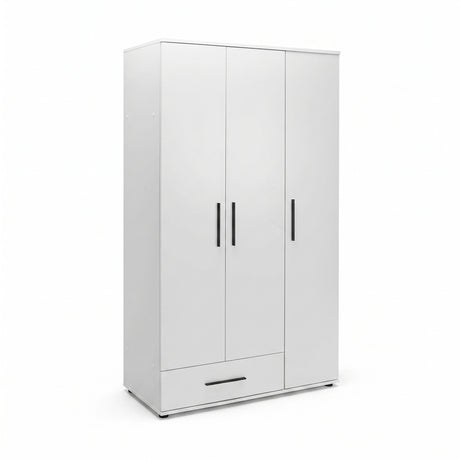 Dulap Haine Adore Trendline, 3 usi, 1 sertar, Alb - Stejar, 103x187x52 cm