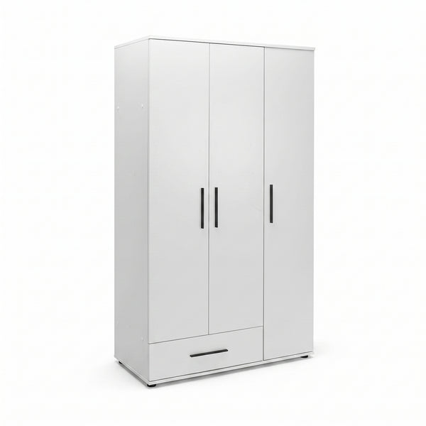 Dulap Haine Adore Trendline, 3 usi, 1 sertar, Alb - Stejar, 103x187x52 cm