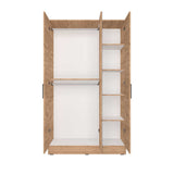 Dulap Haine Adore Trendline cu 3 usi si oglinda, Alb - Stejar, 120x207x53 cm - Stejar