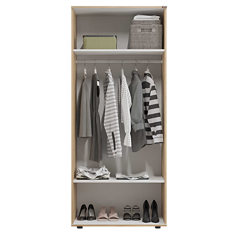 Dulap Haine Adore Trendline cu 2 usi si umeras, Alb - Stejar, 80x187x47 cm - Dulap Haine Adore Trendline cu 2 usi si umeras, Alb - Stejar, 80x187x47 cm
