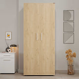 Dulap Haine Adore Trendline cu 2 usi si umeras, Alb - Stejar, 80x187x47 cm - Dulap Haine Adore Trendline cu 2 usi si umeras, Alb - Stejar, 80x187x47 cm