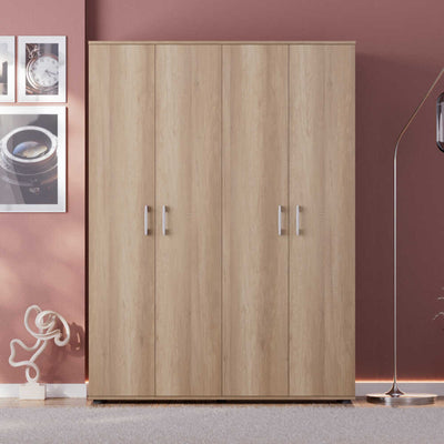NaturDulap Haine Adore Trendline cu 4 usi, Natur, 137x187x51 cm
