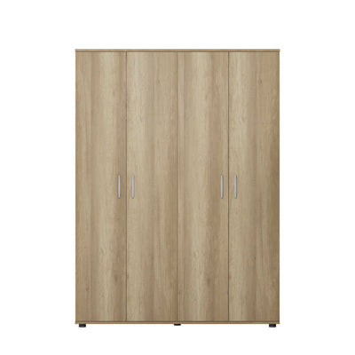 Dulap Haine Adore Trendline cu 4 usi, Natur, 137x187x51 cm