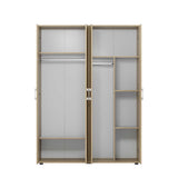Dulap Haine Adore Trendline cu 4 usi, Natur, 137x187x51 cm