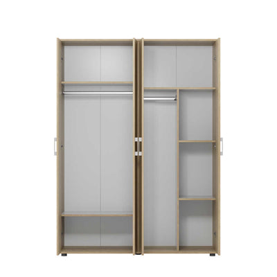 Dulap Haine Adore Trendline cu 4 usi, Natur, 137x187x51 cm