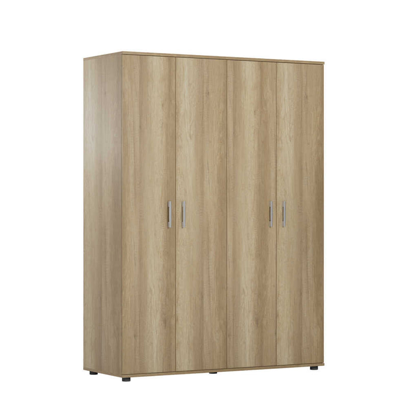 Dulap Haine Adore Trendline cu 4 usi, Natur, 137x187x51 cm