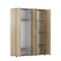 Dulap Haine Adore Trendline cu 4 usi, Natur, 137x187x51 cm