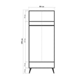 Dulap Haine City Gardrop Cat 6, Multicolor, 190x45x100 cm