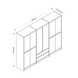 Dulap Haine Elina - 7200, 270x210x52 cm