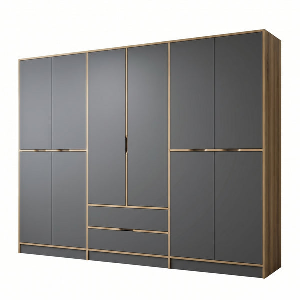 Dulap Haine Elina - 7200, Auriu, 270x210x52 cm