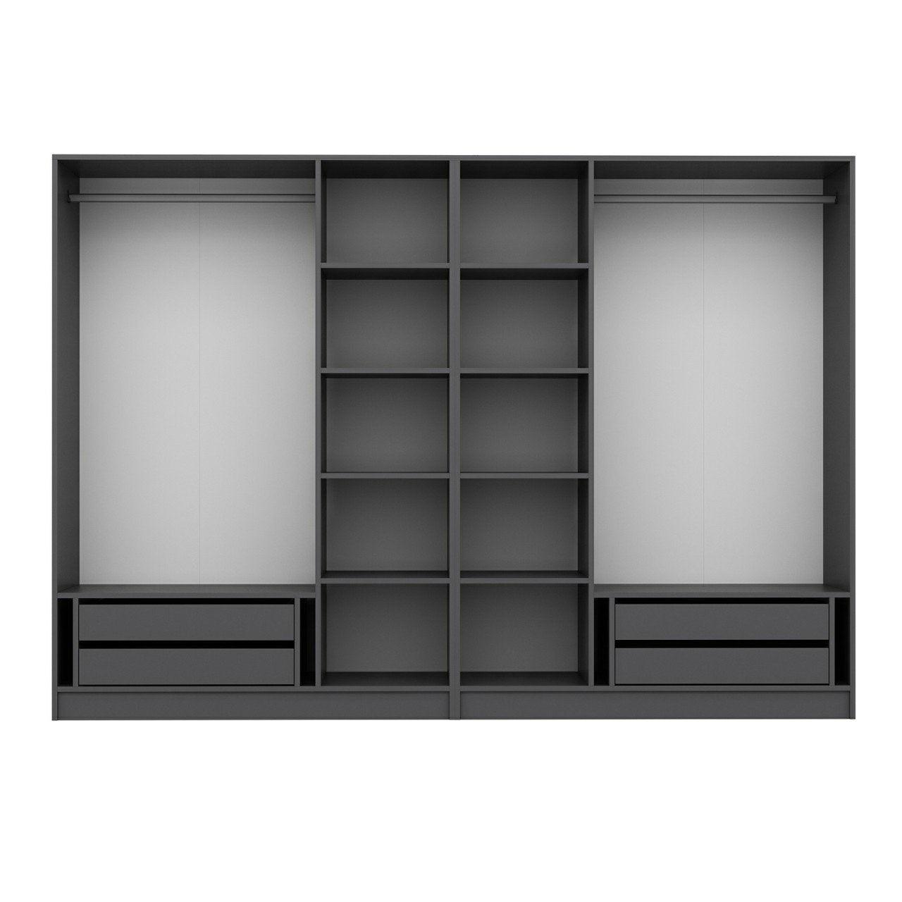 Dulap Haine Kale - 4940, Gri, 270x190x52 cm – Adore Home
