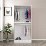 Dulap Haine Kale Chain - 190, Alb, 90x190x52 cm