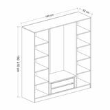 Dulap Haine Kale Country - 2449, Alb, 180x190x52 cm
