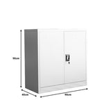 Dulap metalic Armon I, Gri deschis, 90x40x90 cm