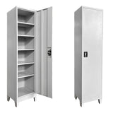 Dulap multifunctional Koya, Metal, 45x50x190 cm - Gri