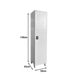 Dulap multifunctional Koya, Metal, 45x50x190 cm - Gri