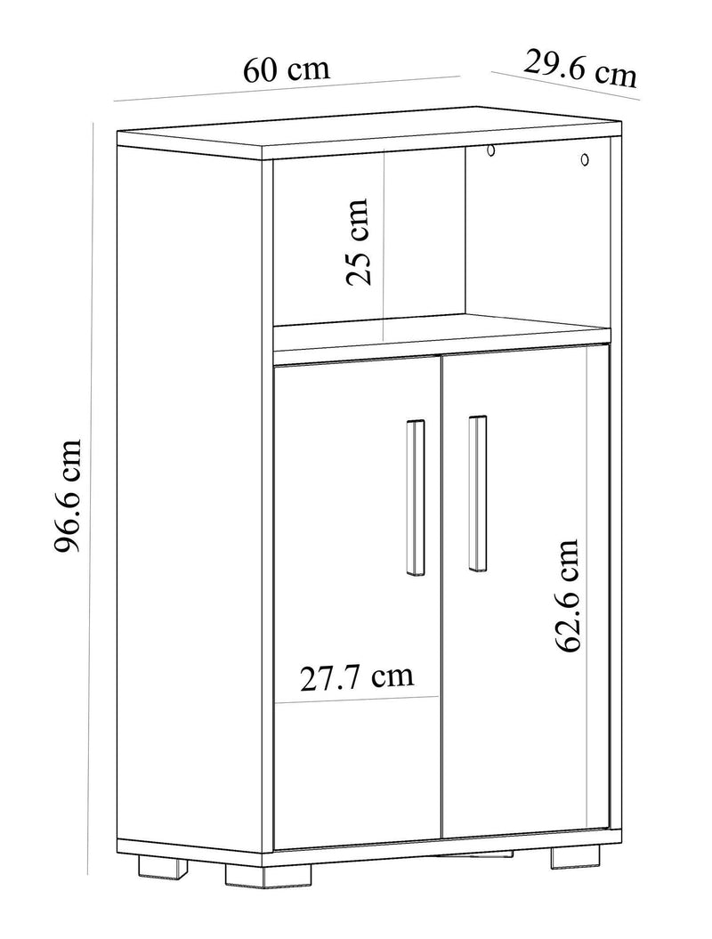DULAP Moon, Alb, 30x97x60 cm