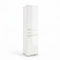 Dulap Multifunctional Adore Diamond, 2 usi, 1 sertar, Alb Lucios, 45 x 187 x 40 cm