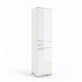 Dulap Multifunctional Adore Diamond, 2 usi, 1 sertar, Alb Lucios, 45 x 187 x 40 cm