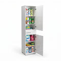 Dulap Multifunctional Adore Diamond, 2 usi, 1 sertar, Alb Lucios, 45 x 187 x 40 cm