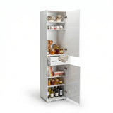 Dulap Multifunctional Adore Diamond, 2 usi, 1 sertar, Alb Lucios, 45x187x40 cm