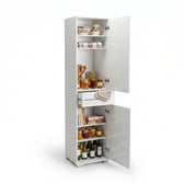 Dulap Multifunctional Adore Diamond, 2 usi, 1 sertar, Alb Lucios, 45x187x40 cm, foto produs 10