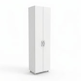 Dulap multifunctional Adore Diamond, 8 rafturi, 2 Usi, Alb 50x181x37 Cm