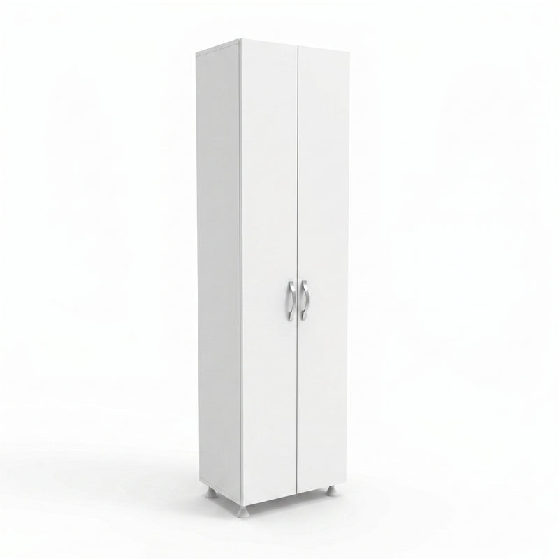 Dulap multifunctional Adore Diamond, 8 rafturi, 2 Usi, Alb 50x181x37 Cm