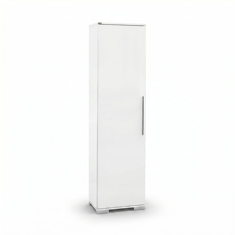 Dulap Multifunctional Adore Diamond, 8 rafturi, Usa reversibila, Alb 50 x 187 x 35 cm