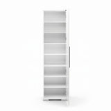 Dulap Multifunctional Adore Diamond, 8 rafturi, Usa reversibila, Alb, 50x187x35 cm
