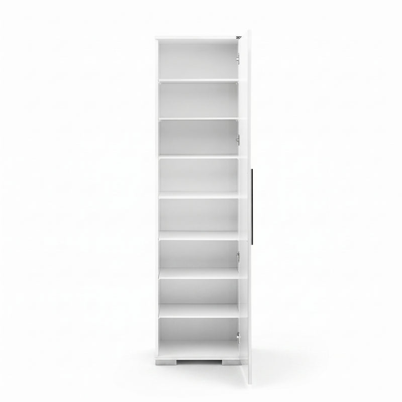 Dulap Multifunctional Adore Diamond, 8 rafturi, Usa reversibila, Alb, 50x187x35 cm, detaliu produs