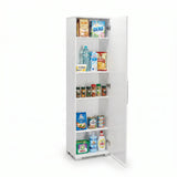 Dulap Multifunctional Adore Diamond, Usa reversibila, 5 rafturi, Alb, 45 x 169 x 32 cm