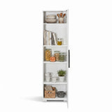 Dulap Multifunctional Adore Diamond, Usa reversibila, 5 rafturi, Alb, 45 x 169 x 32 cm