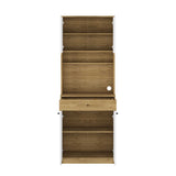Dulap multifunctional Adore Lungo , 4 usi si 1 sertar, Stejar - Alb, 72x195x45 cm