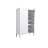 Dulap Multifunctional Adore Pool cu 2 usi si 6 rafturi, Alb, 72x119x34 cm