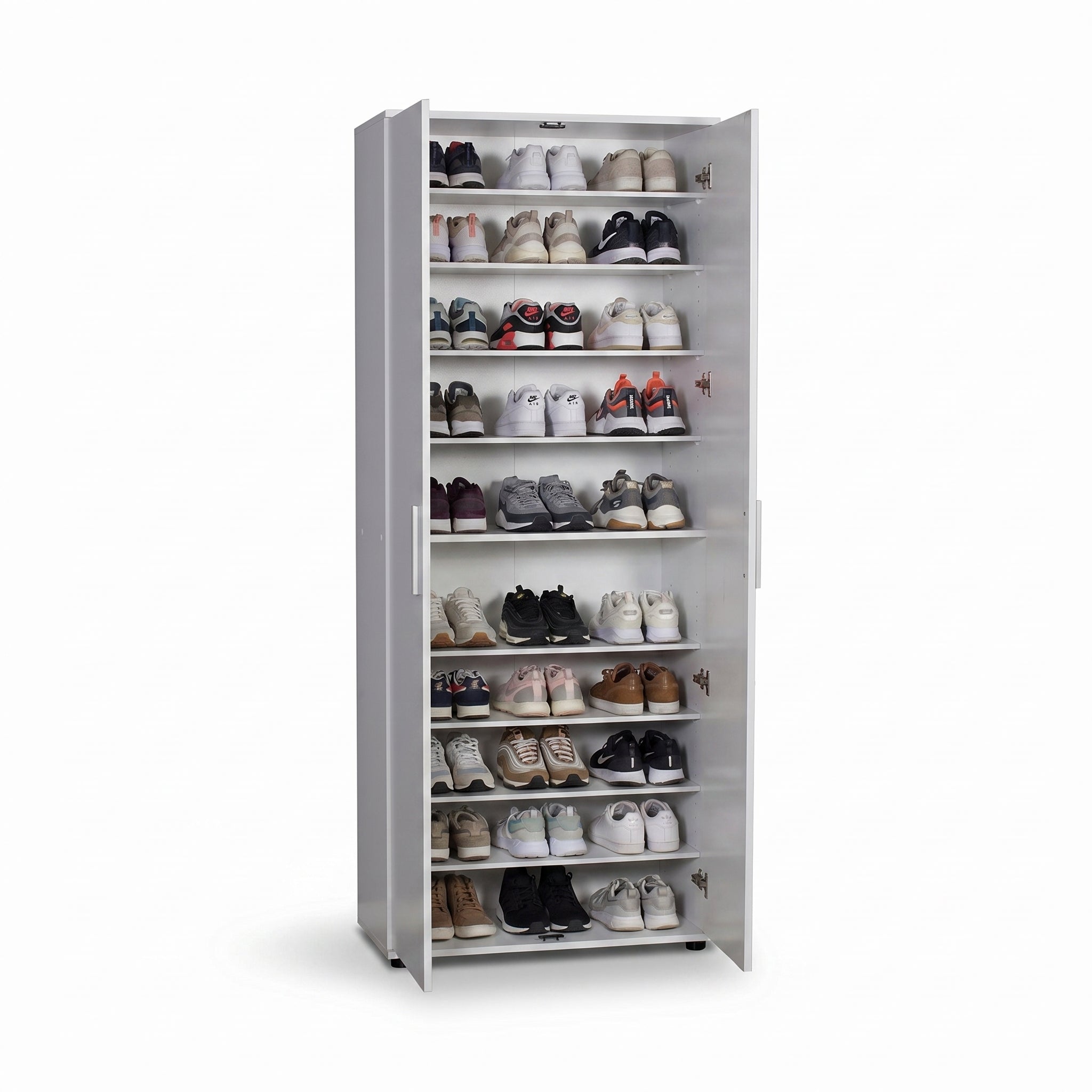 Dulap Multifunctional Adore Porto, 2 usi, 8 rafturi, Alb, 76 x 187