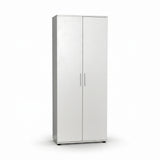 Dulap Multifunctional Adore Porto, 2 usi, 8 rafturi, Alb, 76x187x36 cm