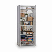 Dulap Multifunctional Adore Porto, 2 usi, 8 rafturi, Alb, 76 x 187 x 36 cm